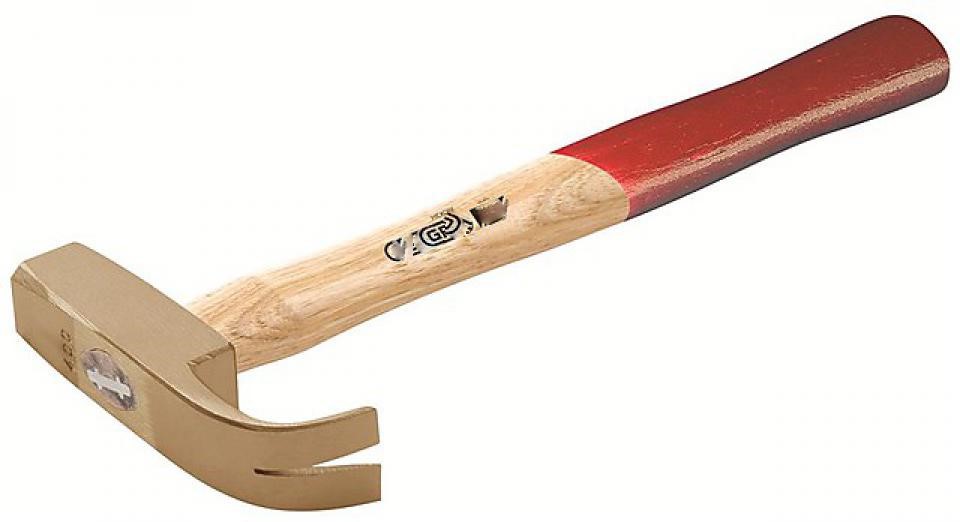картинка Молоток-гвоздодер искробезопасный столярный ENDRES 1060300S — losomat.ru
